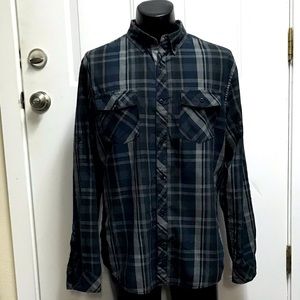 rock & republic mens xlt button shirt plaid